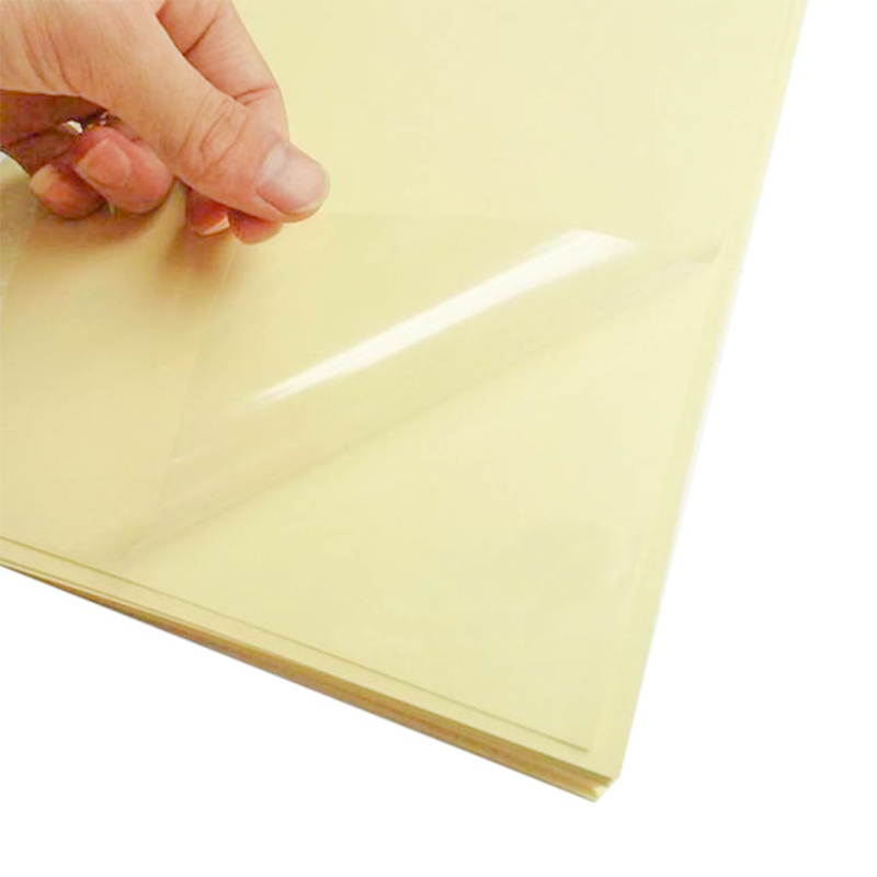 50um transparentní PET film UV lepidlo s bílým pergaminovým podložením