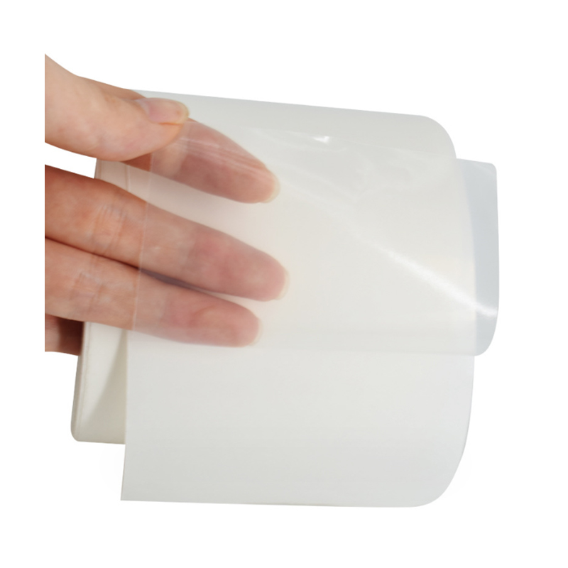 36um průhledná PET fólie / odnímatelné lepidlo / 60 g bílá pergamenová podložka