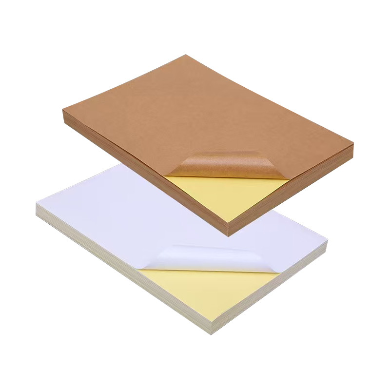 Samolepicí papír kraft 85 g/m2 s akrylovým lepidlem a žlutou vložkou