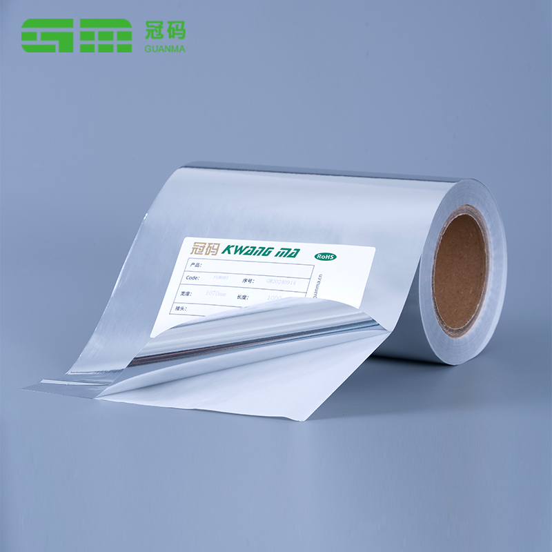 50mic lesklý stříbrný PP samolepicí papír Jumbo role s lepidlem na pneumatiky