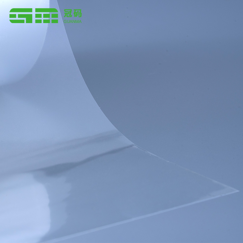 50mic průhledná samolepicí PP jumbo role s permanentním lepidlem