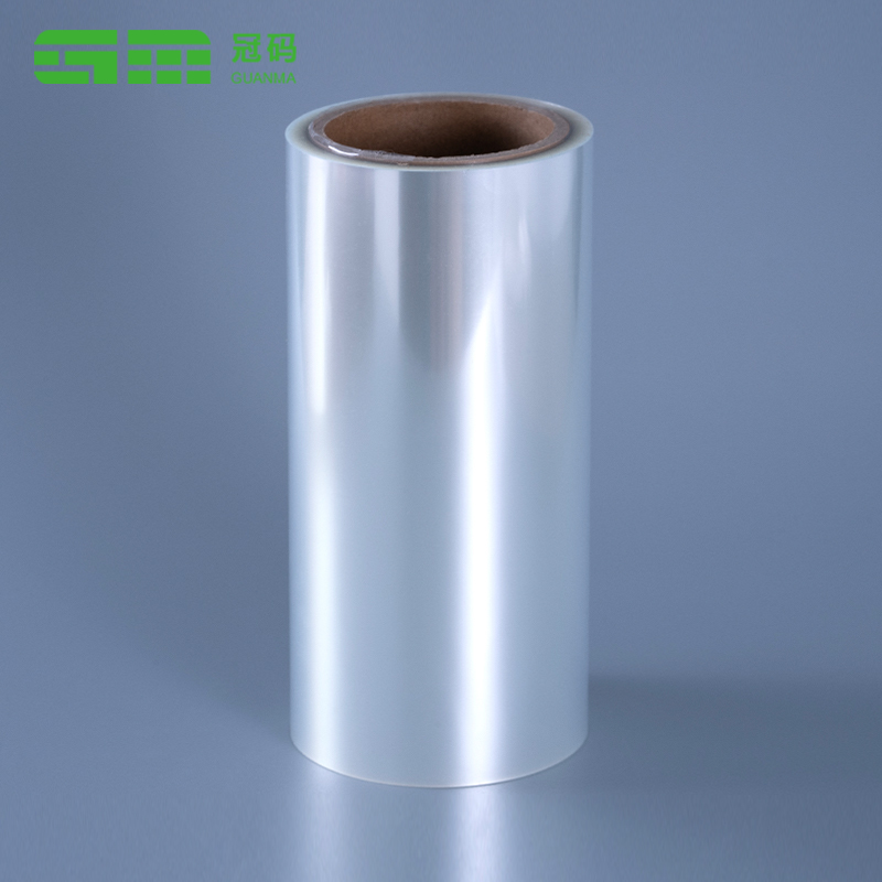 50mic průhledná samolepicí PP jumbo role s průhlednou vložkou pro zvířata